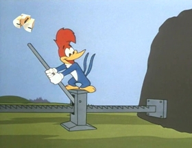 Screenshots from the 1965 Walter Lantz cartoon Canned Dog Feud