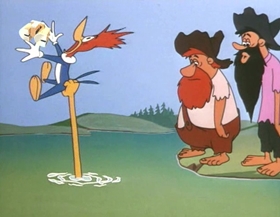 Screenshots from the 1965 Walter Lantz cartoon Canned Dog Feud