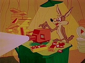 Screenshots from the 1965 Warner Bros. cartoon Roadrunner a Go-Go