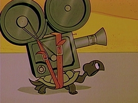 Screenshots from the 1965 Warner Bros. cartoon Roadrunner a Go-Go