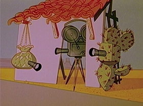 Screenshots from the 1965 Warner Bros. cartoon Roadrunner a Go-Go