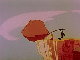 Screenshots from the 1965 Warner Bros. cartoon Roadrunner a Go-Go