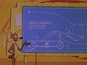Screenshots from the 1965 Warner Bros. cartoon Roadrunner a Go-Go