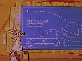Screenshots from the 1965 Warner Bros. cartoon Roadrunner a Go-Go