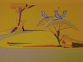 Screenshots from the 1965 Warner Bros. cartoon Roadrunner a Go-Go