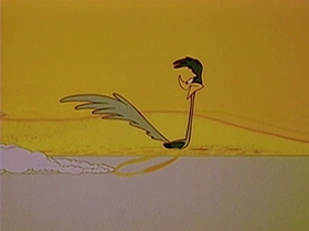 Screenshots from the 1965 Warner Bros. cartoon Roadrunner a Go-Go