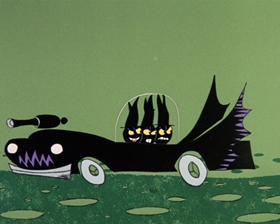 Screenshots from the 1965 DePatie Freleng cartoon The Great DeGaulle Stone Operation