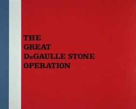 Screenshots from the 1965 DePatie Freleng cartoon The Great DeGaulle Stone Operation