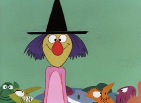 Screenshots from the 1965 DePatie Freleng cartoon We Give Pink Stamps