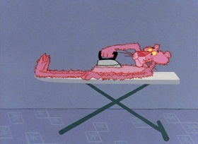 Screenshots from the 1965 DePatie Freleng cartoon We Give Pink Stamps