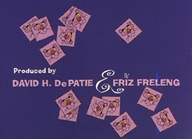 Screenshots from the 1965 DePatie Freleng cartoon We Give Pink Stamps