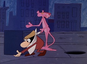 Screenshots from the 1965 DePatie Freleng cartoon Dial 