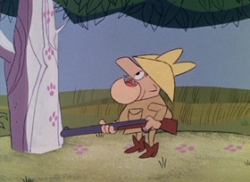 Screenshots from the 1965 DePatie Freleng cartoon Sink Pink