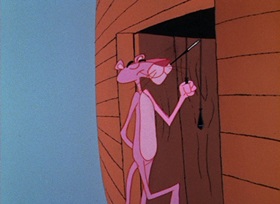 Screenshots from the 1965 DePatie Freleng cartoon Sink Pink