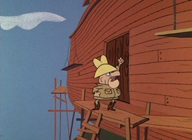 Screenshots from the 1965 DePatie Freleng cartoon Sink Pink