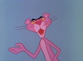 Screenshots from the 1965 DePatie Freleng cartoon Sink Pink