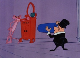 Screenshots from the 1965 DePatie Freleng cartoon Pickled Pink