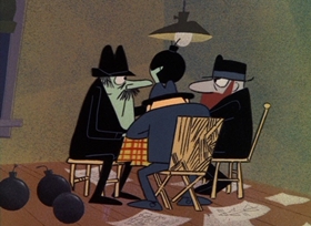 Screenshots from the 1965 DePatie Freleng cartoon Pinkfinger