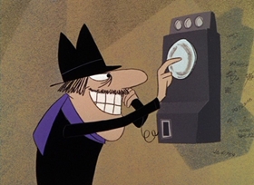 Screenshots from the 1965 DePatie Freleng cartoon Pinkfinger