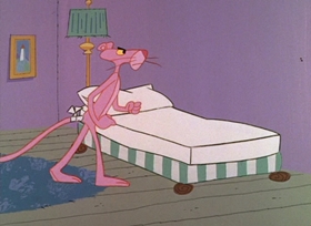 Screenshots from the 1965 DePatie Freleng cartoon Shocking Pink