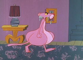Screenshots from the 1965 DePatie Freleng cartoon Shocking Pink