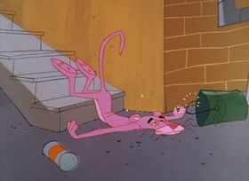 Screenshots from the 1965 DePatie Freleng cartoon Shocking Pink
