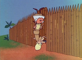 Screenshots from the 1965 DePatie Freleng cartoon Pink Ice