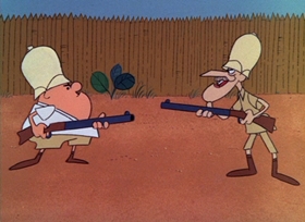 Screenshots from the 1965 DePatie Freleng cartoon Pink Ice