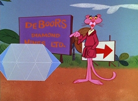 Screenshots from the 1965 DePatie Freleng cartoon Pink Ice