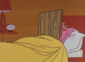 Screenshots from the 1965 DePatie Freleng cartoon The Pink Tail Fly
