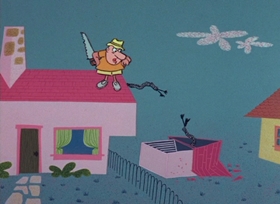 Screenshots from the 1965 DePatie Freleng cartoon Pink Panzer