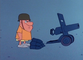 Screenshots from the 1965 DePatie Freleng cartoon Pink Panzer