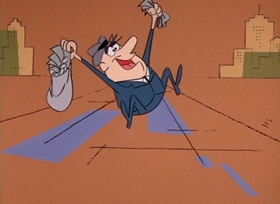 Screenshots from the 1965 DePatie Freleng cartoon An Ounce of Pink