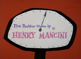 Screenshots from the 1965 DePatie Freleng cartoon An Ounce of Pink