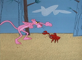 Screenshots from the 1965 DePatie Freleng cartoon Reel Pink
