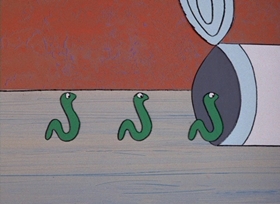 Screenshots from the 1965 DePatie Freleng cartoon Reel Pink