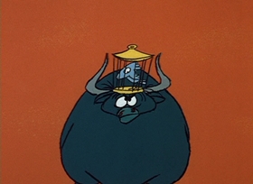 Screenshots from the 1965 DePatie Freleng cartoon Bully for Pink