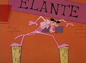 Screenshots from the 1965 DePatie Freleng cartoon Bully for Pink