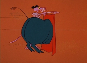 Screenshots from the 1965 DePatie Freleng cartoon Bully for Pink