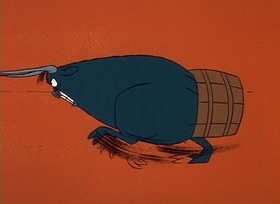Screenshots from the 1965 DePatie Freleng cartoon Bully for Pink