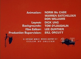 Screenshots from the 1965 DePatie Freleng cartoon Bully for Pink