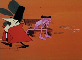 Screenshots from the 1965 DePatie Freleng cartoon Bully for Pink