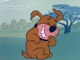 Screenshots from the 1966 Terrytoons cartoon The Cowardly Watchdog