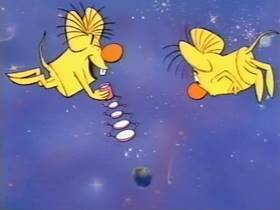 Screenshots from the 1966 Terrytoons cartoon The Cowardly Watchdog