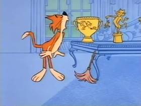 Screenshots from the 1966 Terrytoons cartoon The Cowardly Watchdog