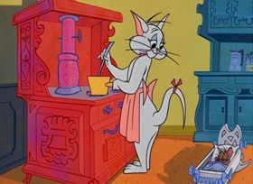 Screenshots from the 1966 MGM cartoon Love Me, Love My Mouse