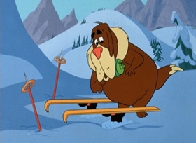 Screenshots from the 1966 MGM cartoon A-Tominable Snowman