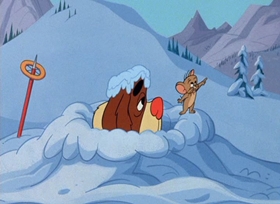 Screenshots from the 1966 MGM cartoon A-Tominable Snowman