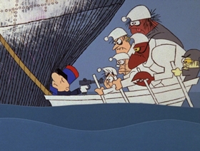 Screenshots from the 1966 DePatie Freleng cartoon Reaux, Reaux, Reaux Your Boat