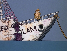 Screenshots from the 1966 DePatie Freleng cartoon Reaux, Reaux, Reaux Your Boat